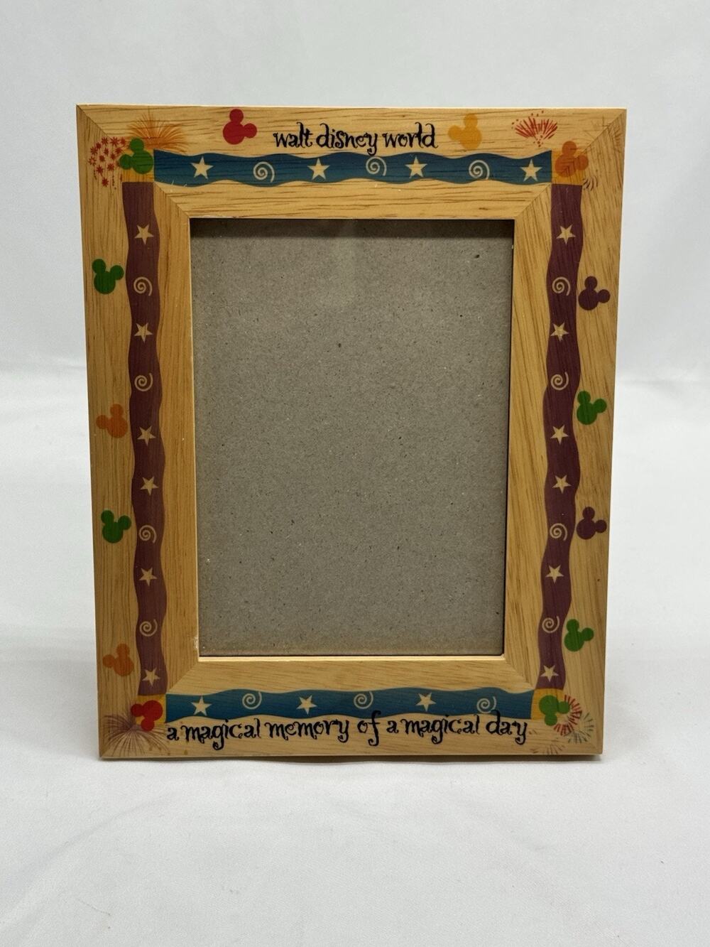 Walt Disney World Wood Picture Frame a magical memory for A magical Day Vintage